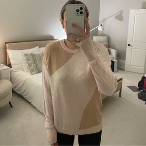 A New Day pink and beige sweater